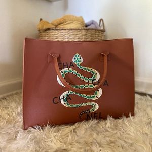 Los Angeles Trading Co Modern Vegan Tote featuring Snake